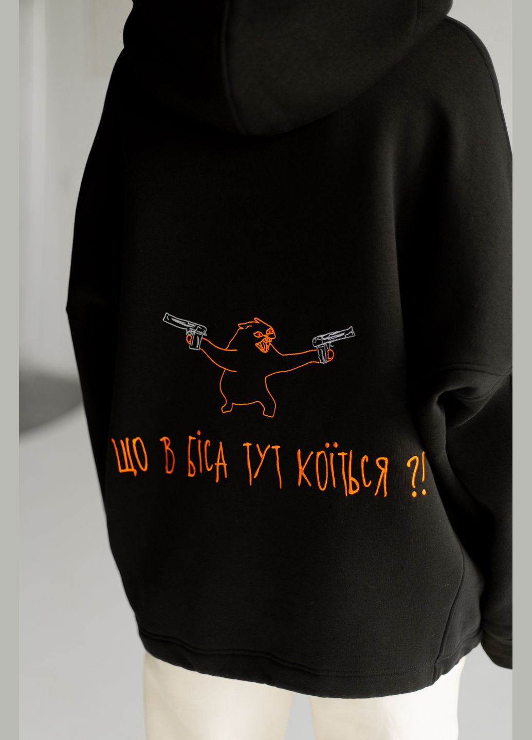 Оверсайз худи кот с пистолетами черный nadiupishou (316260996)