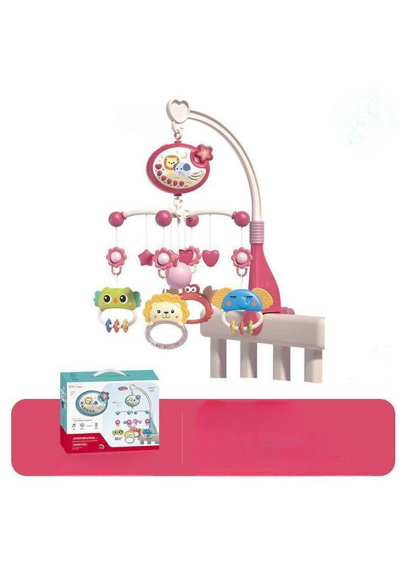 Музичний мобіль 2 в 1 з нічником арт. 7084/1 Рожевий No Brand (316130260)