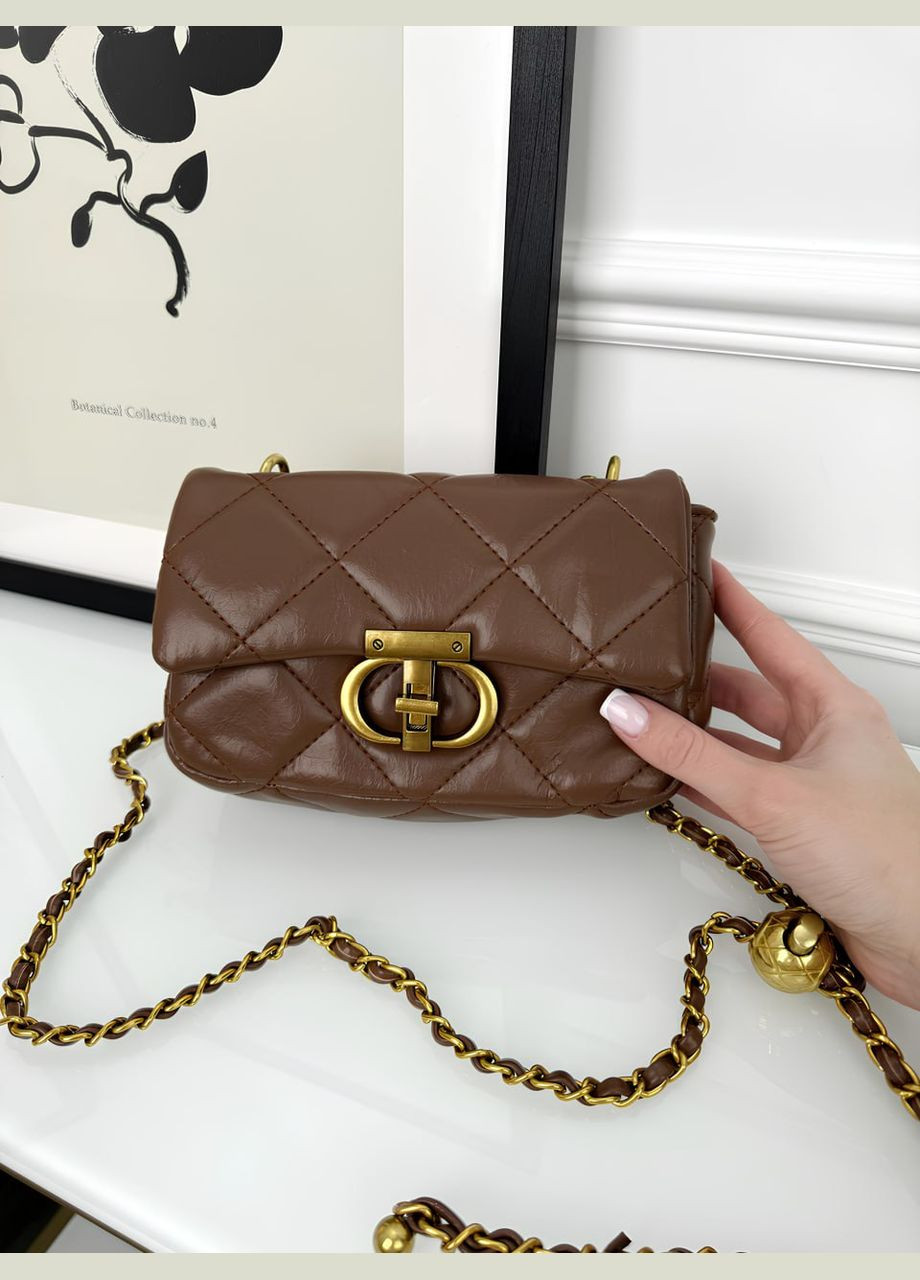 Сумочка через плече на довгому декоративному ланцюжку No Brand (322336254)