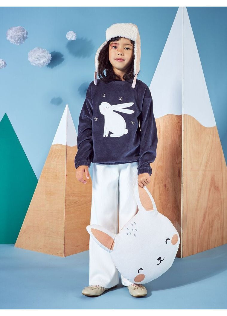 Kiabi свитшот для сна,темно-серый с принтом, темно-серый