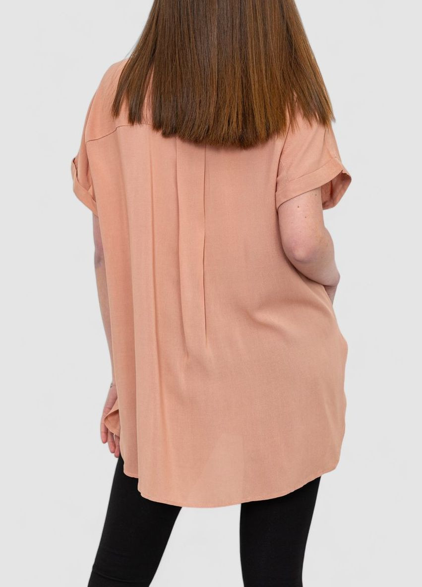 Сорочка жіноча однотонна на ґудзиках, колір молочний, Ager (294335225)