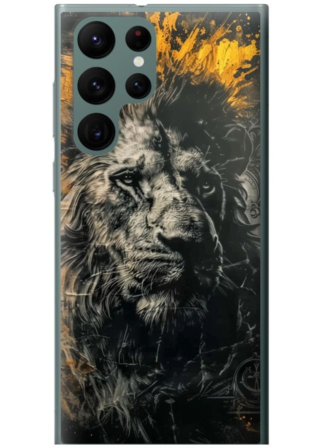 Силиконовый чехол 'Лев в золотых красках' для Endorphone Samsung Galaxy S22 Ultra (297661412)