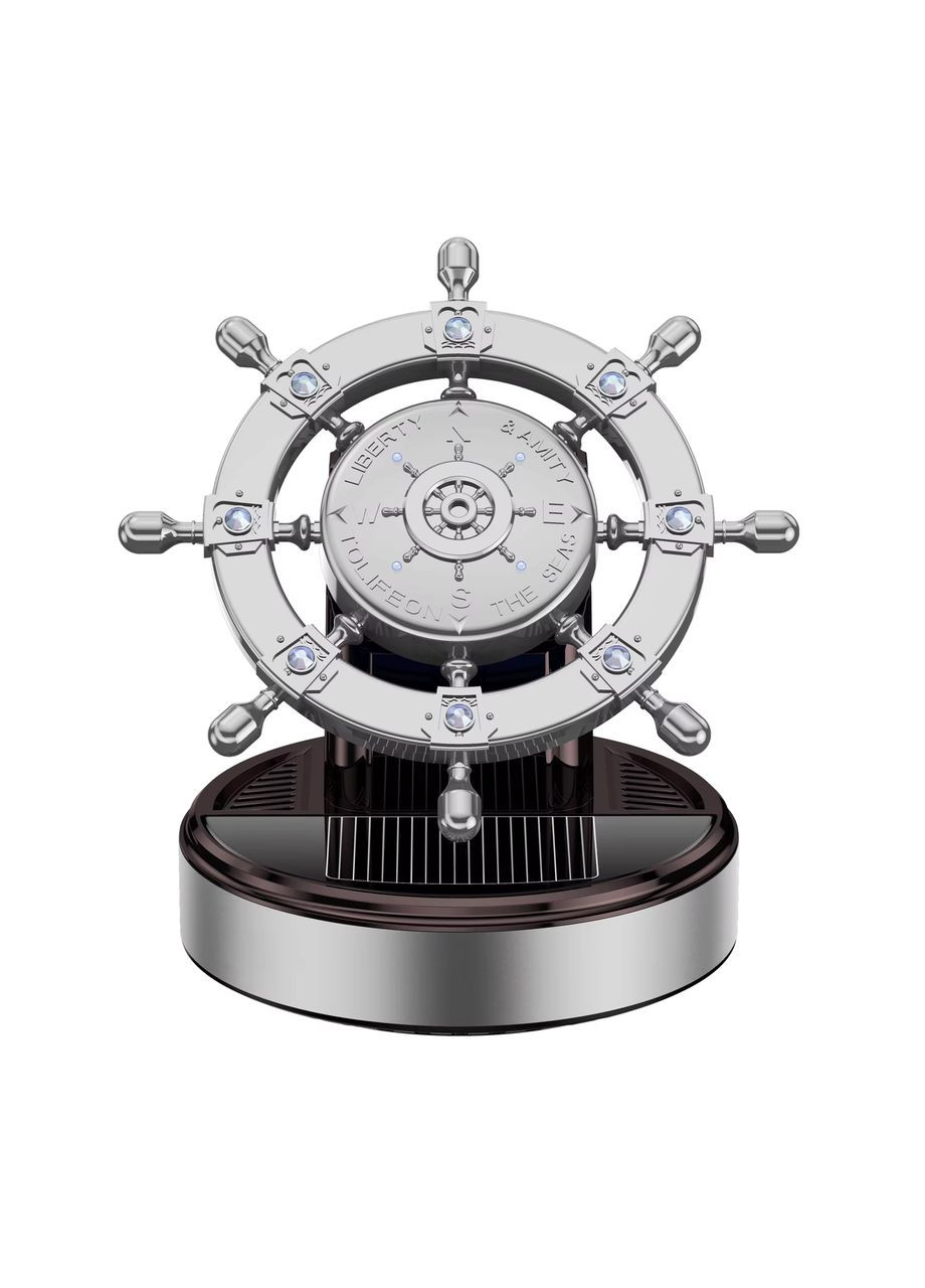 Ароматизатор для автомобіля TK-22 Штурвал на сонячній батареї, Silver VHG (360771914)