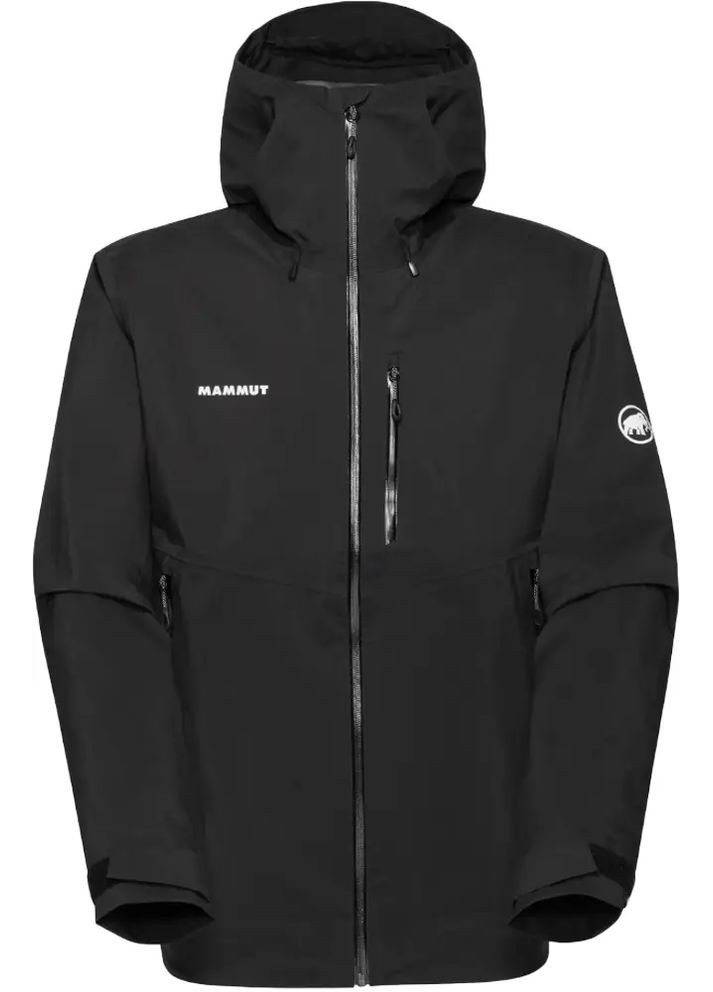 Черная демисезонная куртка alto guide hs hooded jacket m black Mammut
