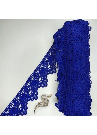 Кружево макраме 6,5см (13м) Цвет - Синий электрик (07-T1138-10) Plus-plus (352747651)