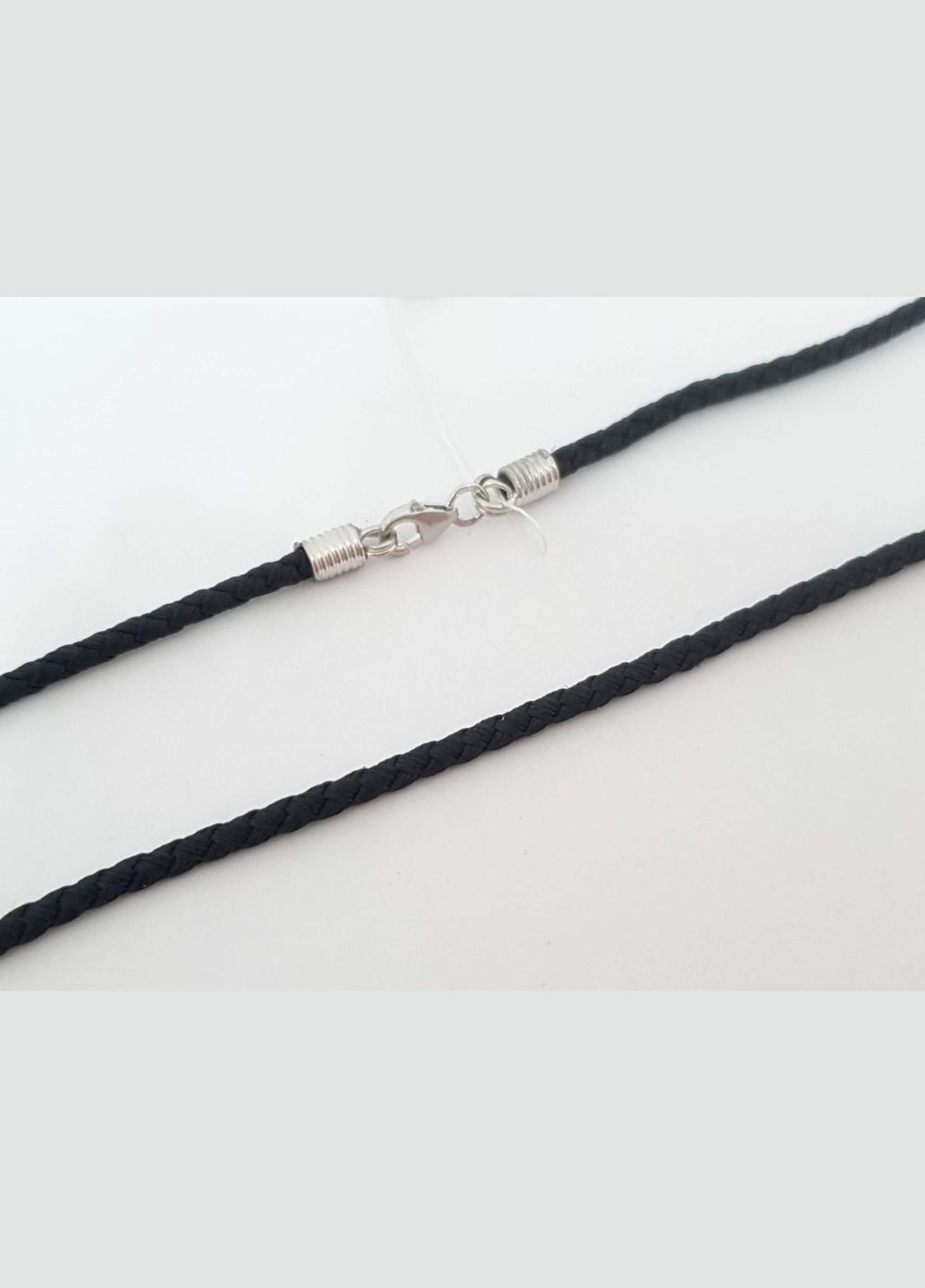 Ювелирный шнурок из текстиля с серебряными вставками. 302/Р Малина (292405496)