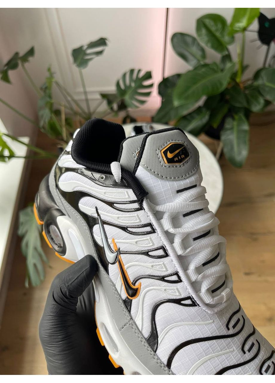 Сірі Осінні кросівки чоловічі nike air max tn plus grey white black | найк аір макс тн плюс сірі білі чорні No Brand