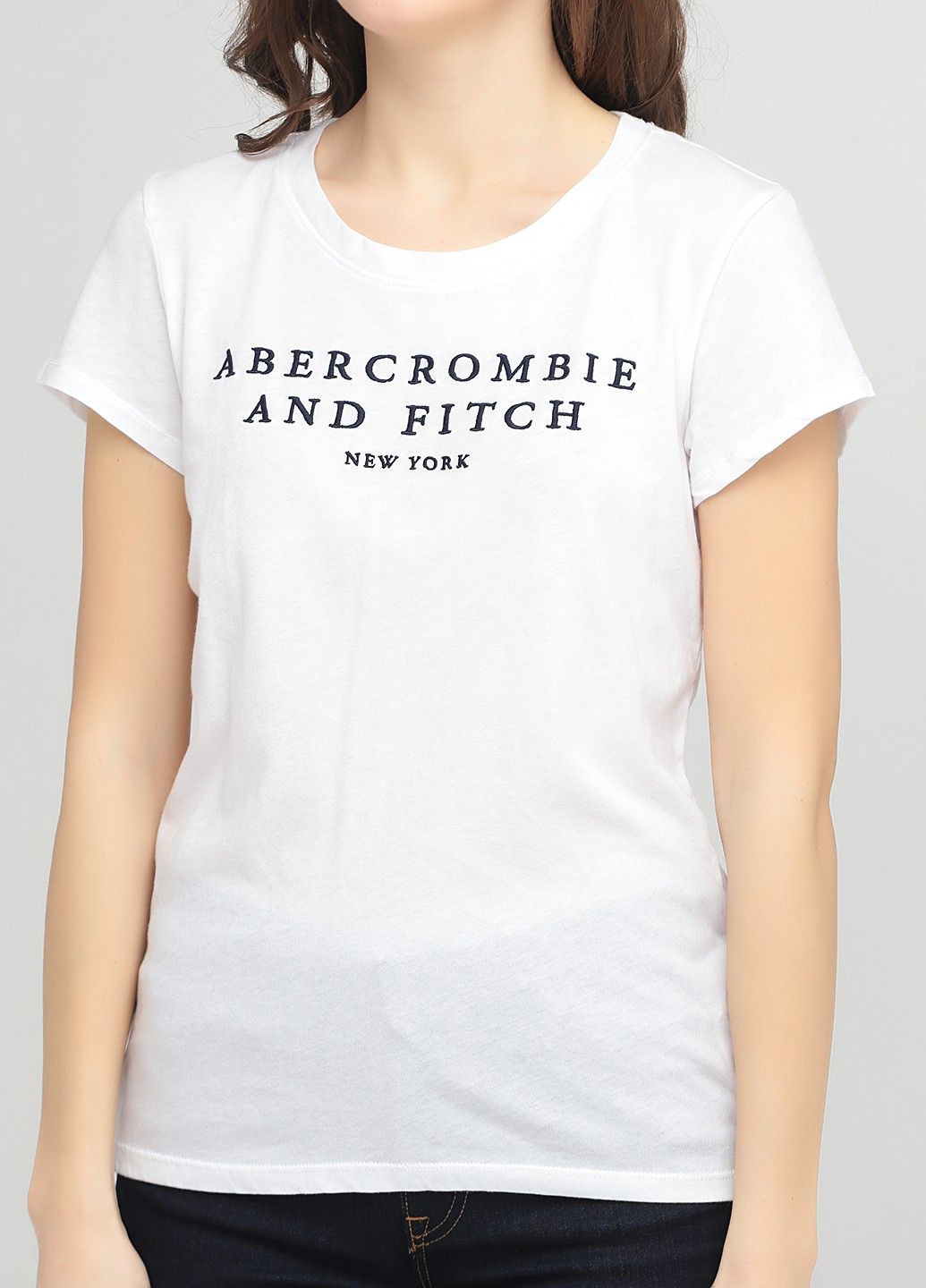 Белая летняя футболка af9095w Abercrombie & Fitch