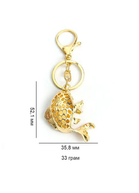 Милый креативный модный брелок подвеска инкрустированный стразами в виде Рыбки для ключей сумки No Brand (292260560)