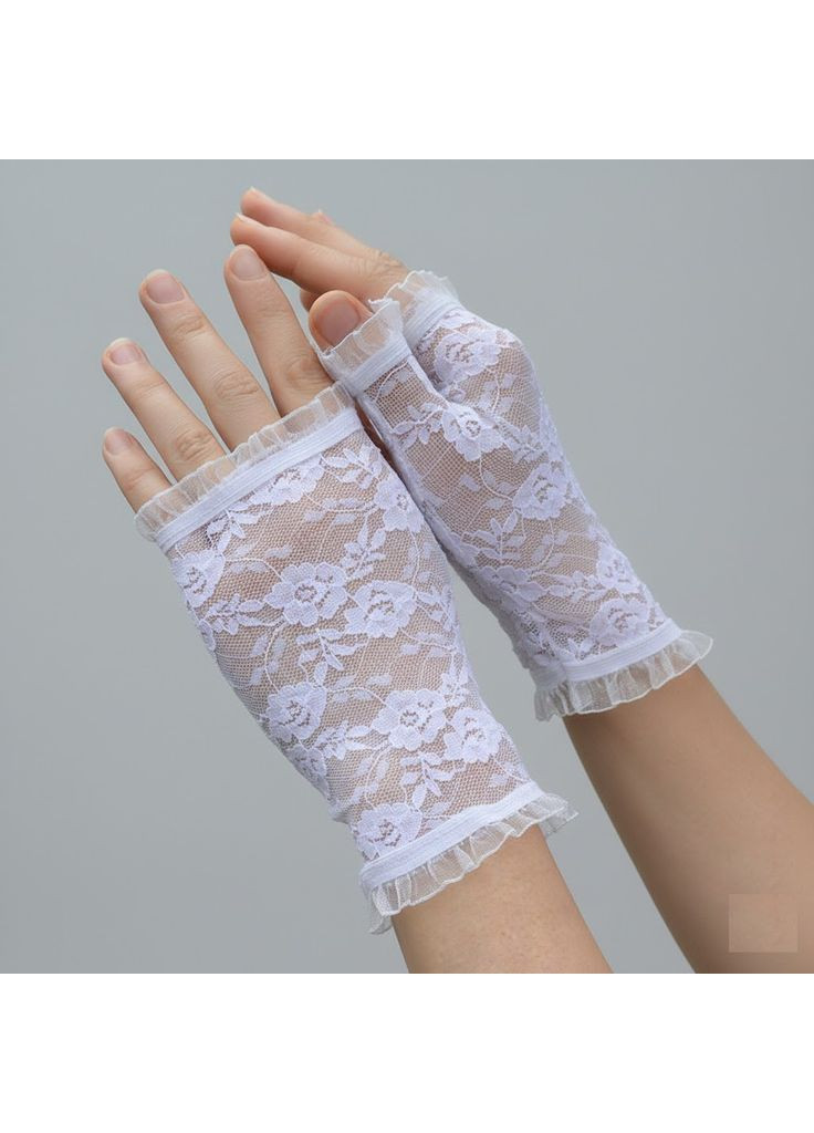 Мереживні мітенки рукавички ажурні гіпюрові весільні honey fashion accessories one size (S/M/L) (7-6) No Brand (313286245)