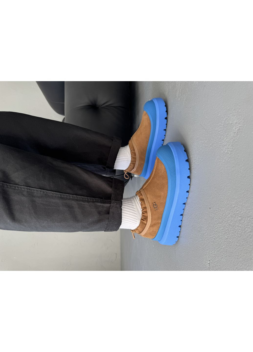 Блакитні Осінні кросівки чоловічі і жіночі UGG Tasman Hybrid Chestnut Blue | Угі Тасман Гібрид