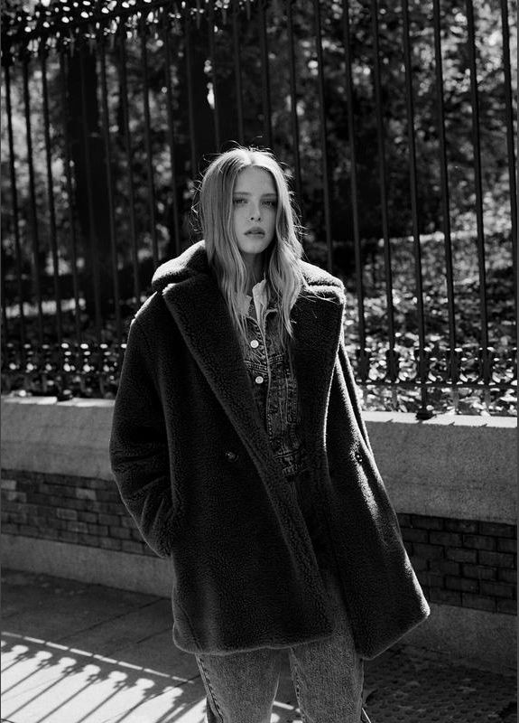 Шуба Тедді оверсайз зимова коричнева Mango (316645806)