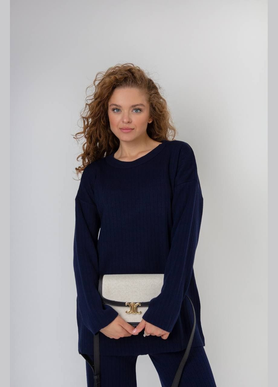 Костюм трикотажний oversize 325896 темно-синій АМА (292714227)