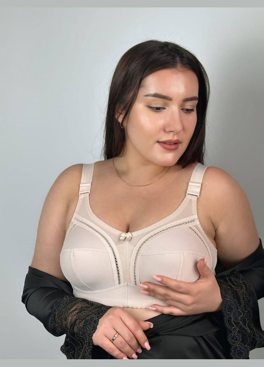 Бежевий легендарний бюстгальтера без кісточок з мереживом 404175 NaNa без кісточок поліамід