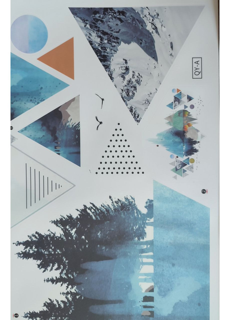 Вінілові наклейки на стіну Пейзаж ліс олені (лист 60 х 90 см) Б77-2 QY-AB No Brand (355947876)