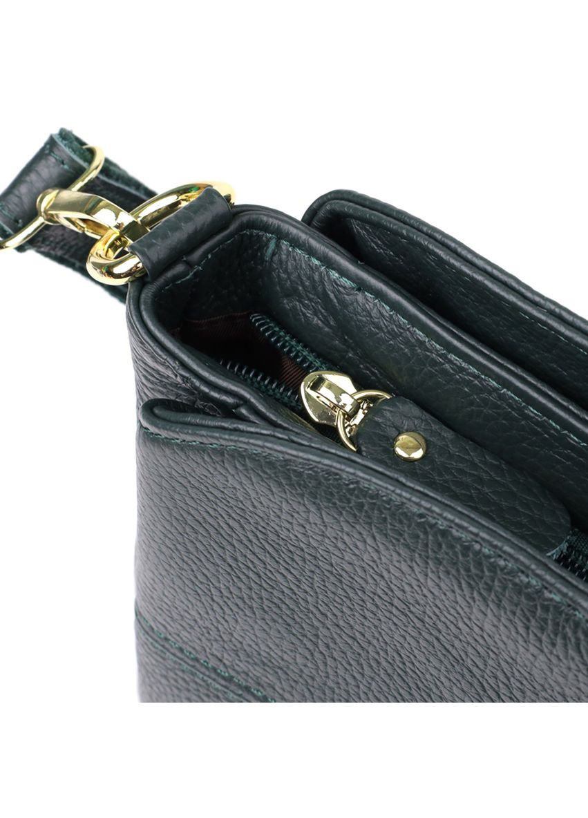 Елегантна шкіряна сумка для жінок з трьома відділеннями 22977 Vintage (348430344)