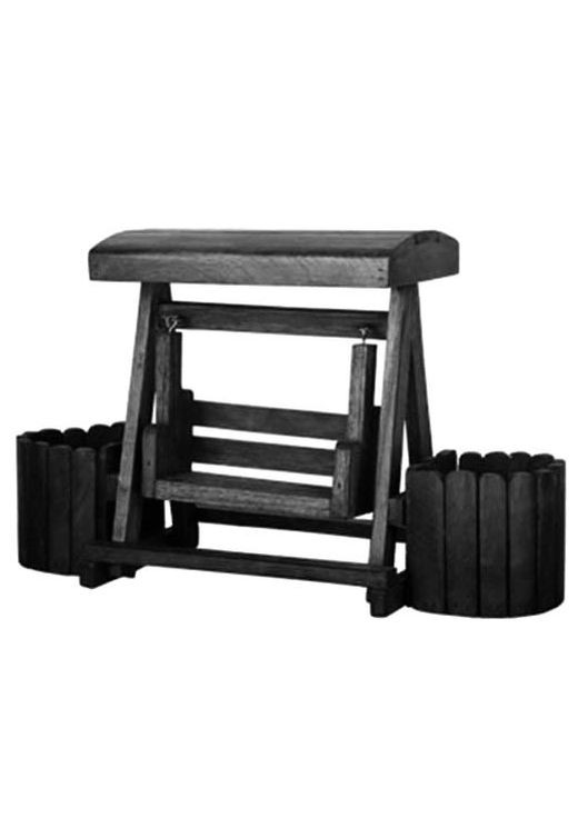 Підставка для квітів з дерева Пінедас венге (ЦВП-009512) No Brand (328228271)