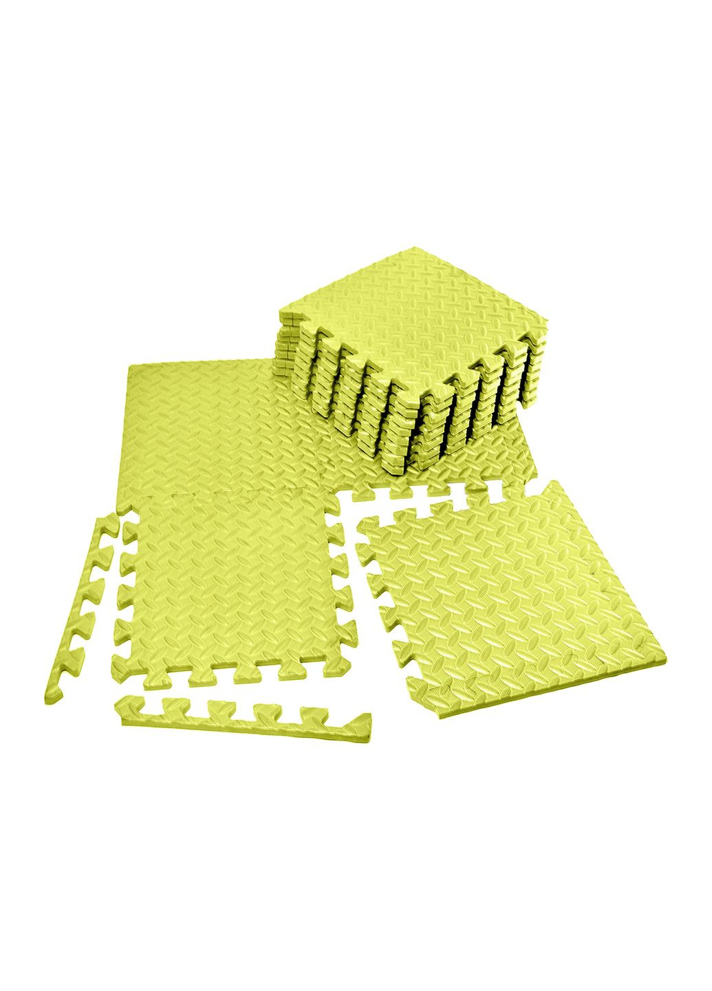 Татамі мат 8 шт (30х30х1 см) хвіст ластівки жовтий EasyFit (341528794)