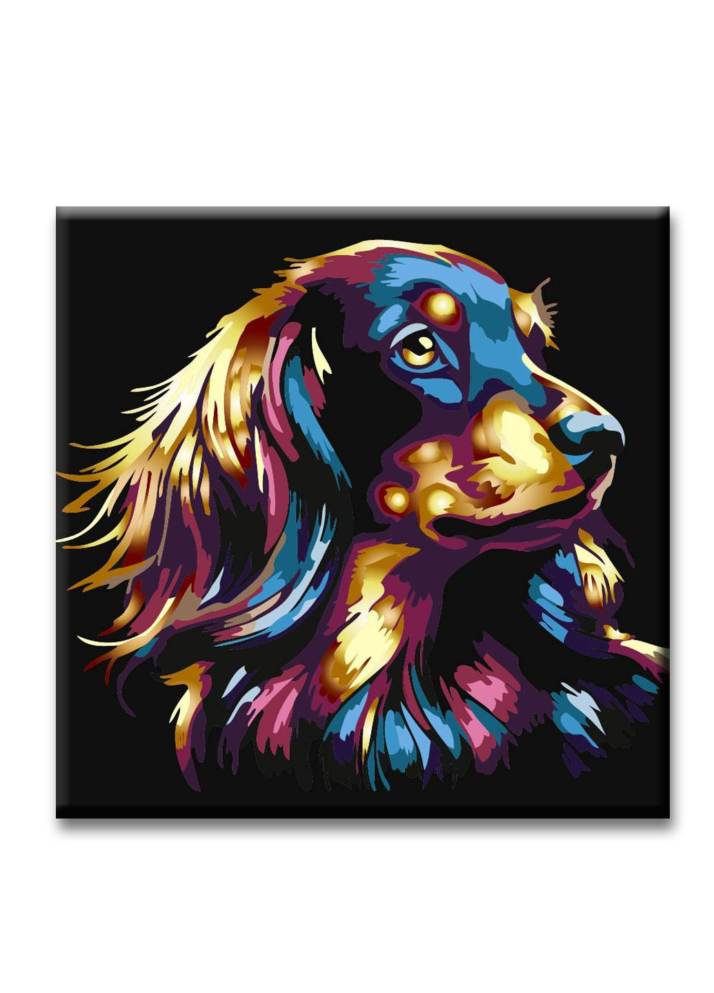 Картина за номерами ЗОЛОТІ фарби 30*30 см Такса ArtStory (329851115)