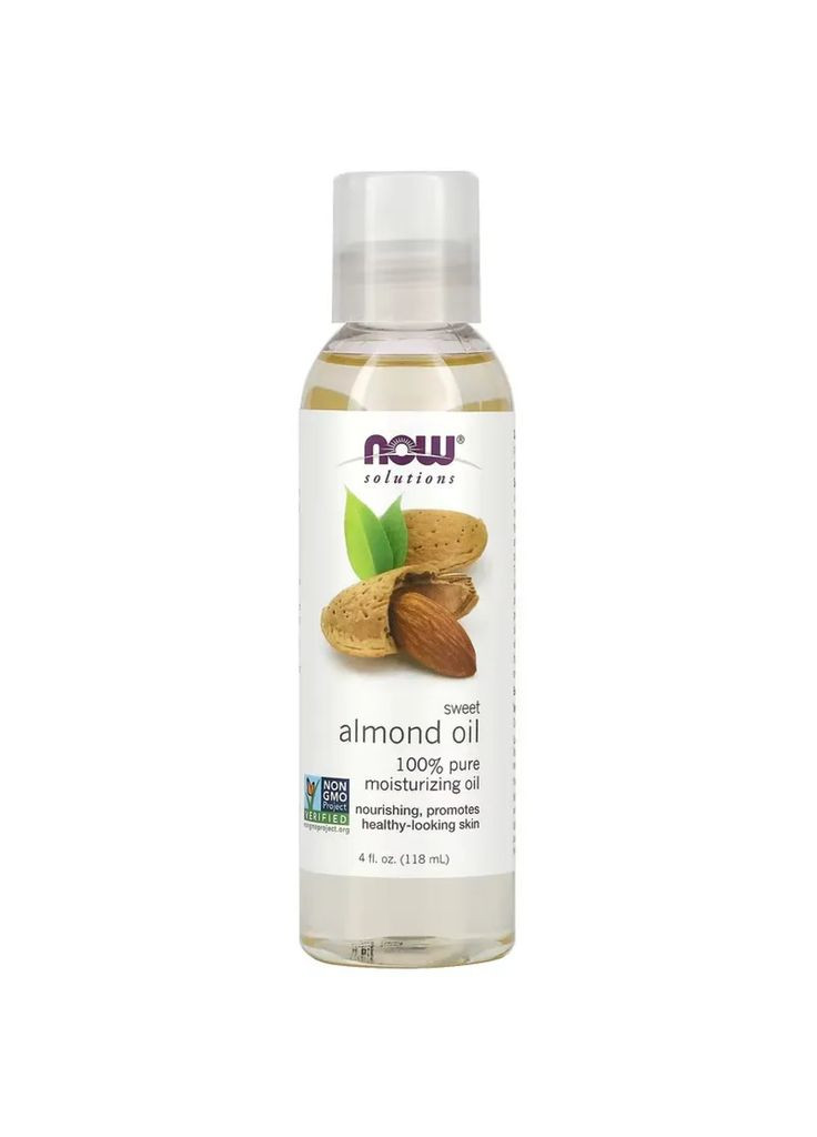 Almond Oil - 118 ml pure Миндальное масло Now Foods (278652029)