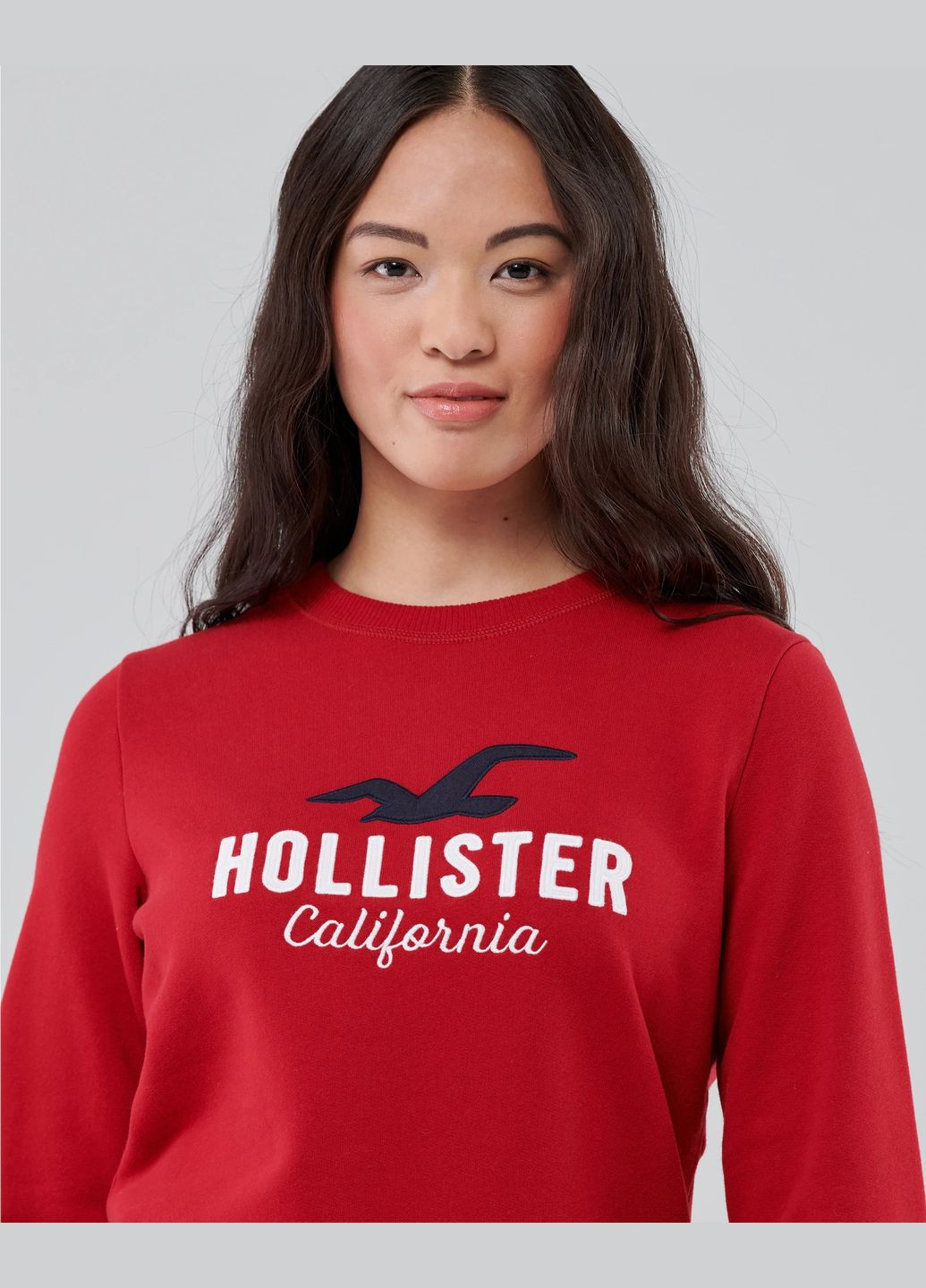 Світшот жіночий - світшот HC8426W Hollister - крій червоний - (263607393)