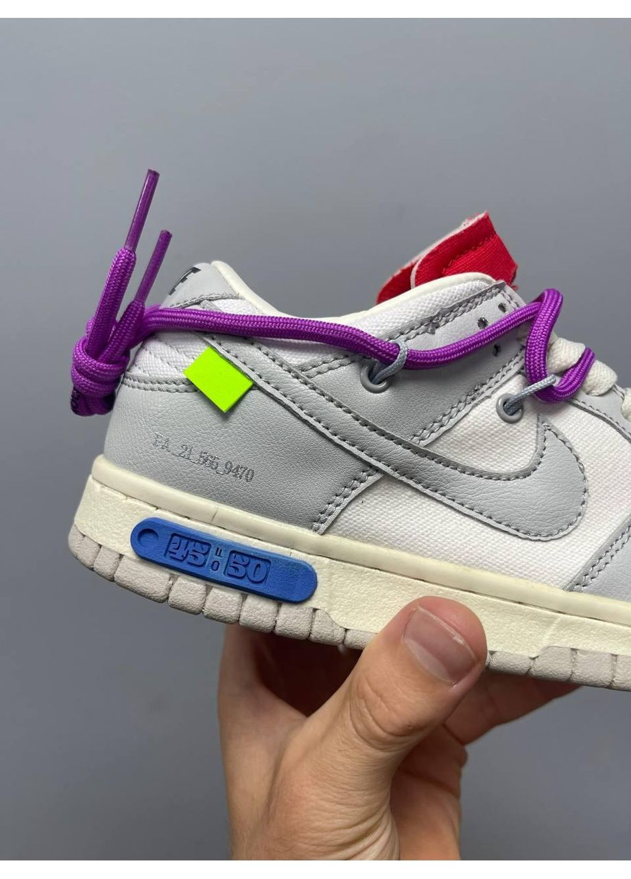Білі Осінні кросівки чоловічі nike dunk low off-white lot 45 найк сб данк No Brand