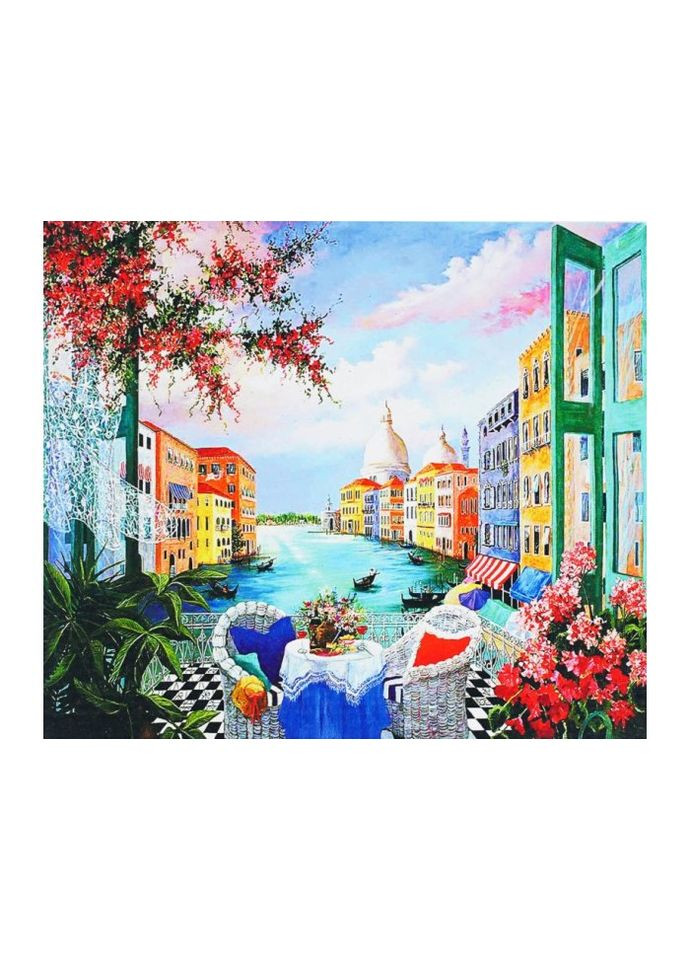 Алмазна мозаїка та картина за номерами 2 в 1 Сніданок у Венеції, (40x50 см) TK Group (365302520)