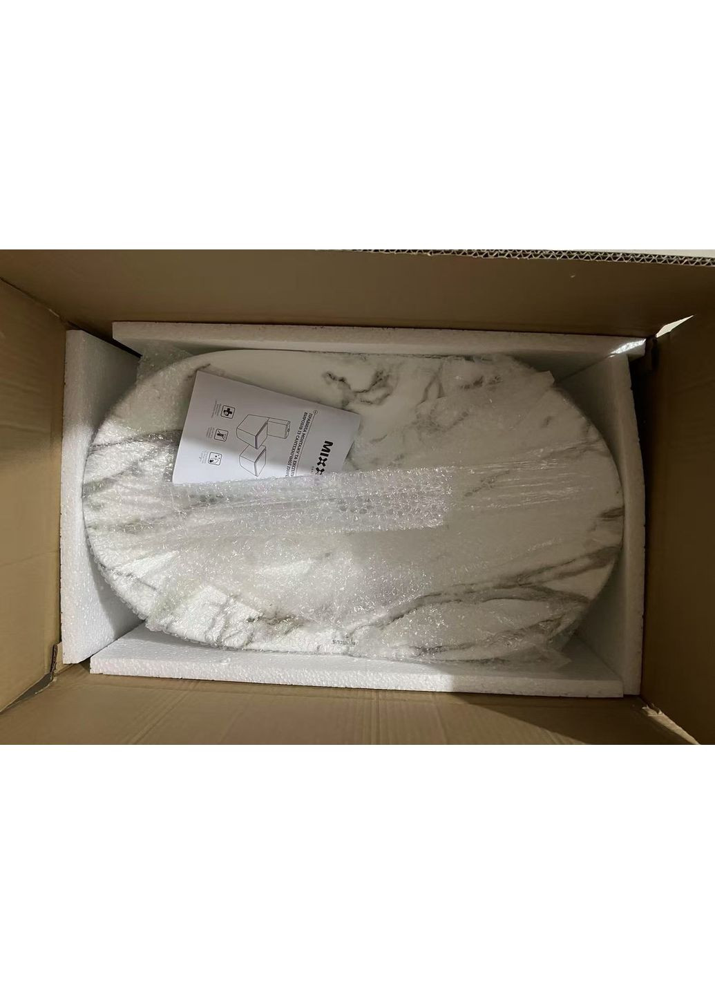 Раковина накладная PREMIUM WAVE-0105 MARBLE 620х360х160mm (MP6559) Mixxus (322074444)