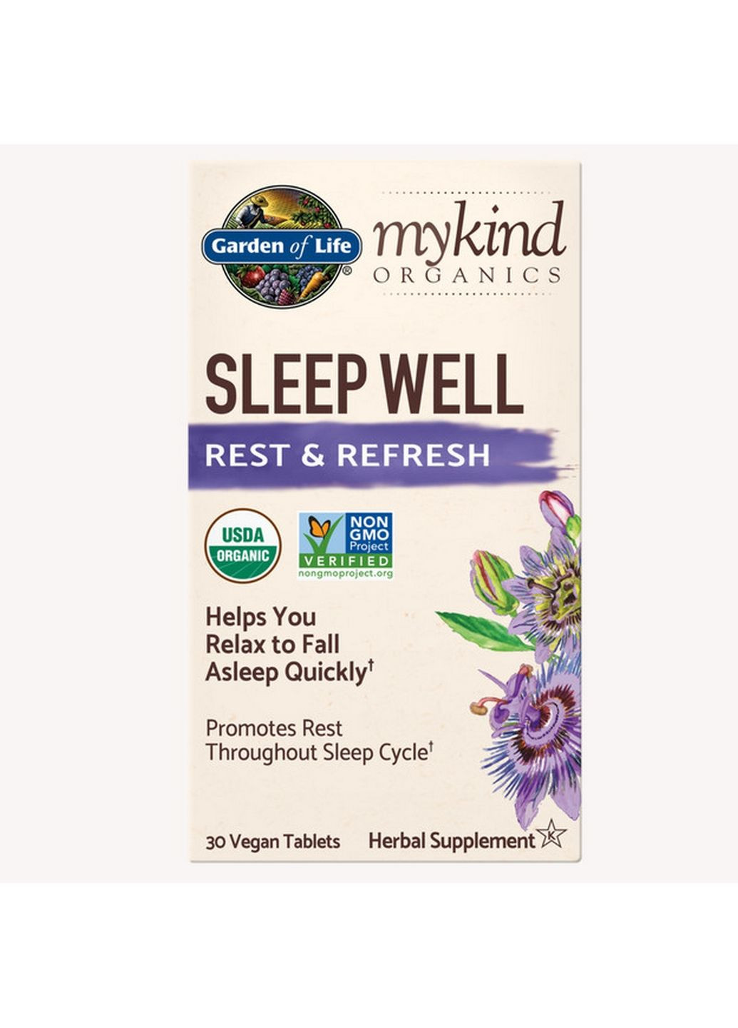 Натуральна добавка MyKind Organics Sleep Well, 30 вегакапсул Garden of Life (293340704)
