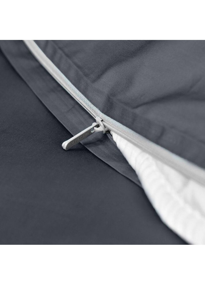 Набір постільної білизни полуторний підковдра 145х215 см + 2 наволочки 50х70 см преміум сатин бавовна т/сірий IDEIA (362695919)