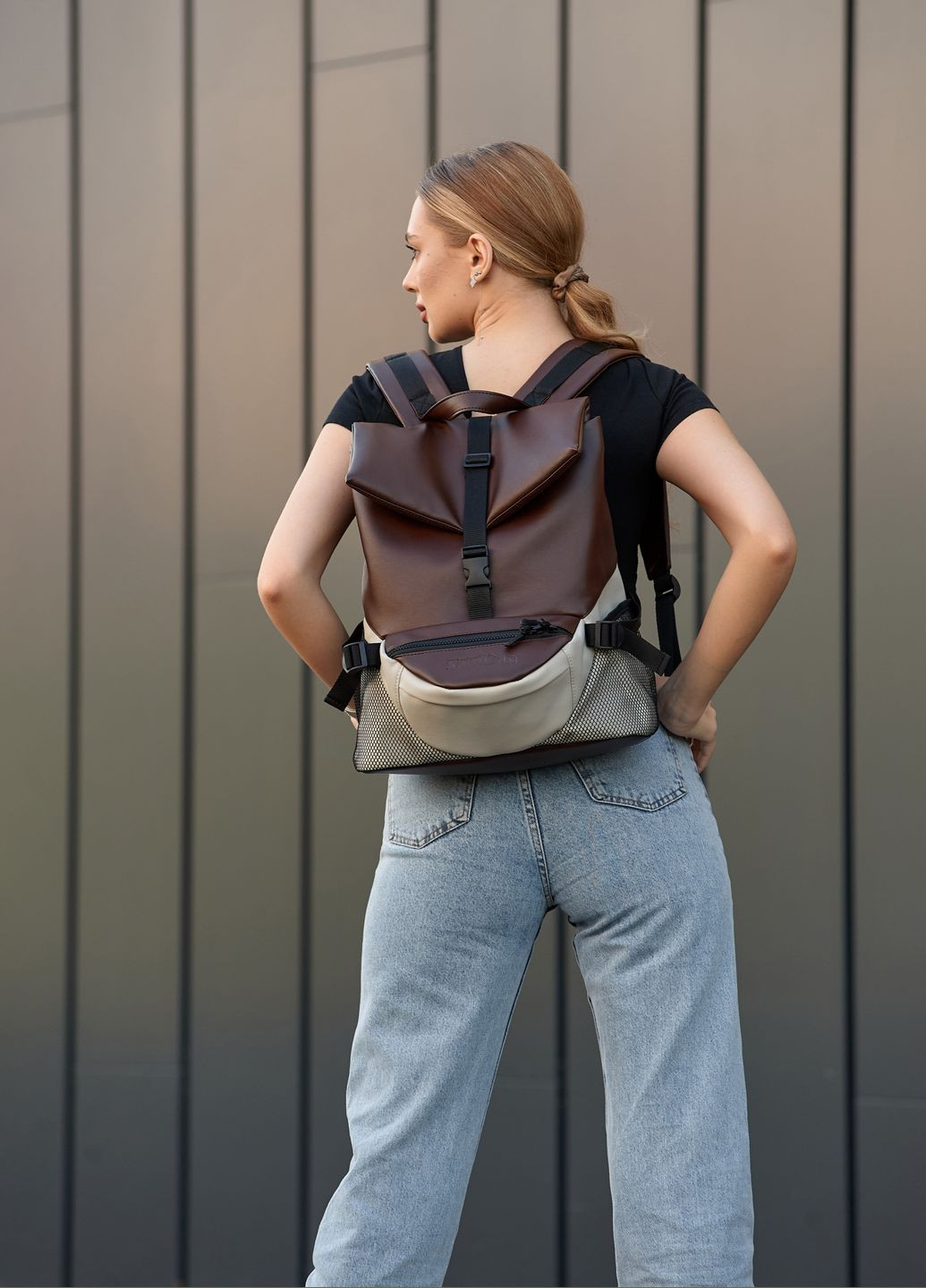 Жіночий рюкзак ReneDouble шоколадний Sambag (325399309)