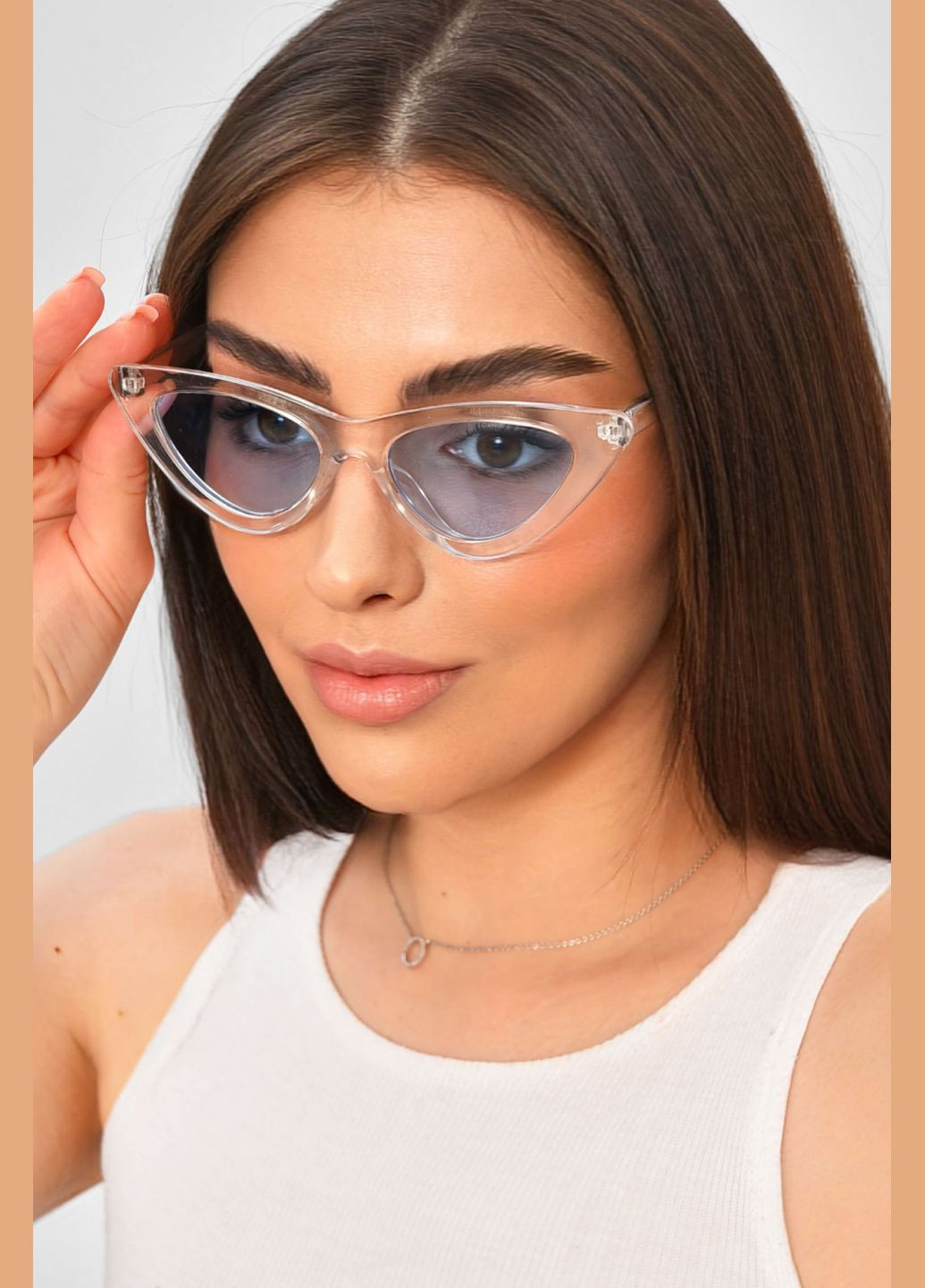 Очки женские голубого цвета Let's Shop (340052493)