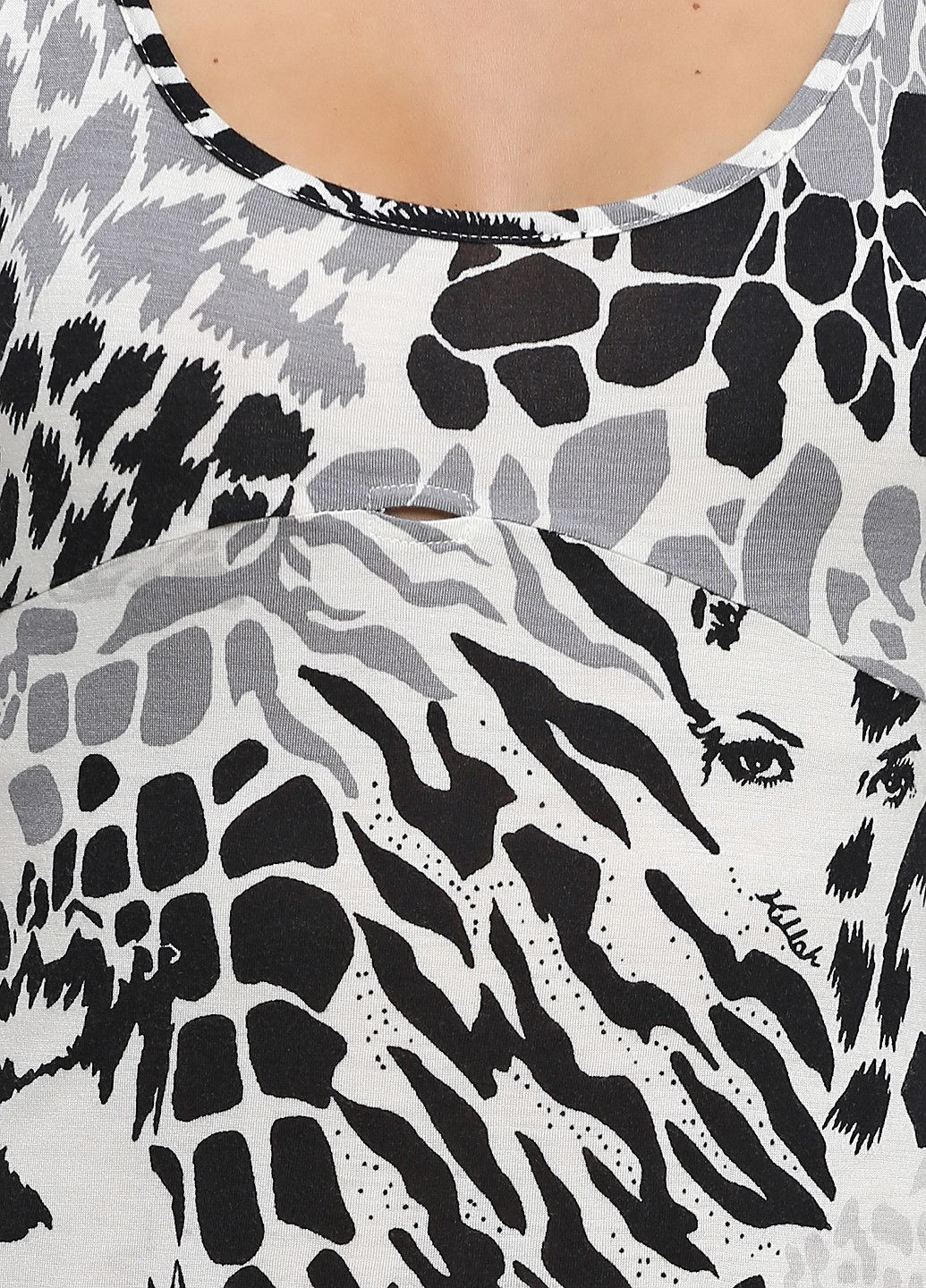 Біла блуза біло-чорний Killah