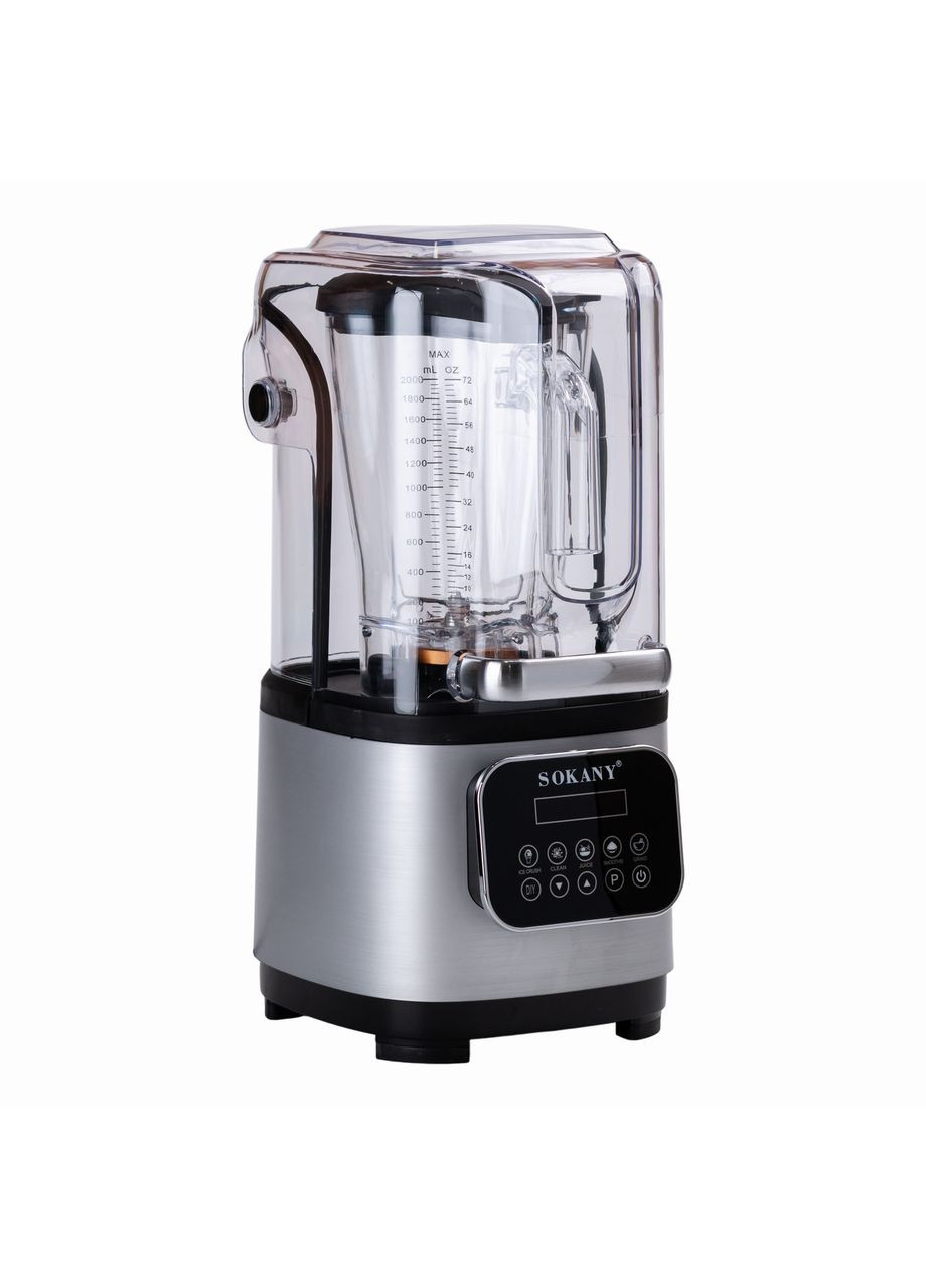 Блендер стаціонарний SK-03024 із чашею 2 л та звукоізоляцією 8000 Вт Сталь Sokany (360455170)