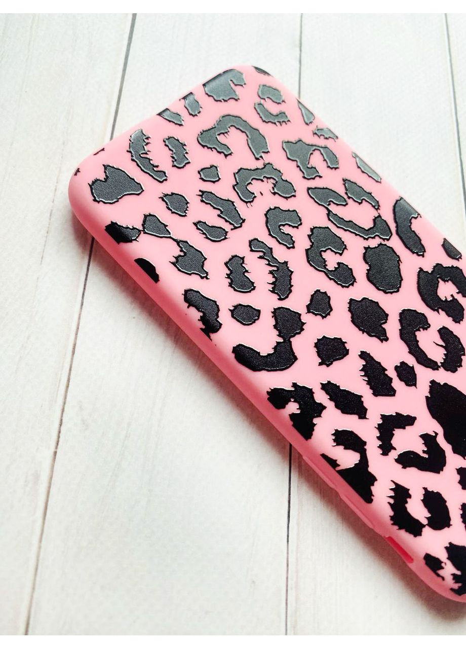 Матовий рожевий чохол на Xiaomi Redmi 14C/Poco C75 Леопардовий принт (принт 374) Creative (355398482)