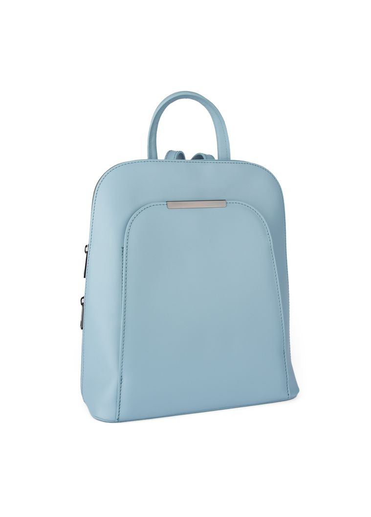 Рюкзак жіночий шкіряний міський 01345 блакитний Virginia Conti (329851018)