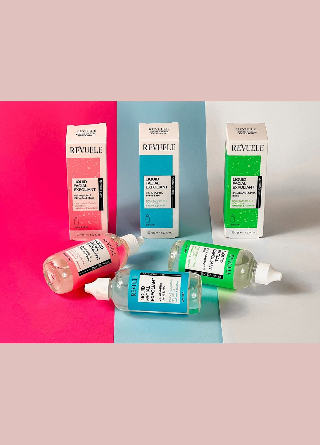 суміш 9 % AHA/BHA/PHA 125 мл REVUELE Ексфоліант рідкий для обличчя (322063862)
