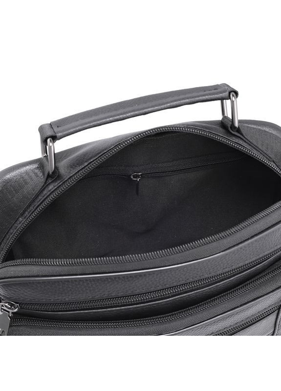 Мужская сумка - кожаная барсетка горизонтальная Qvant 208ч - Черная Tiding Барсетка (366889765)