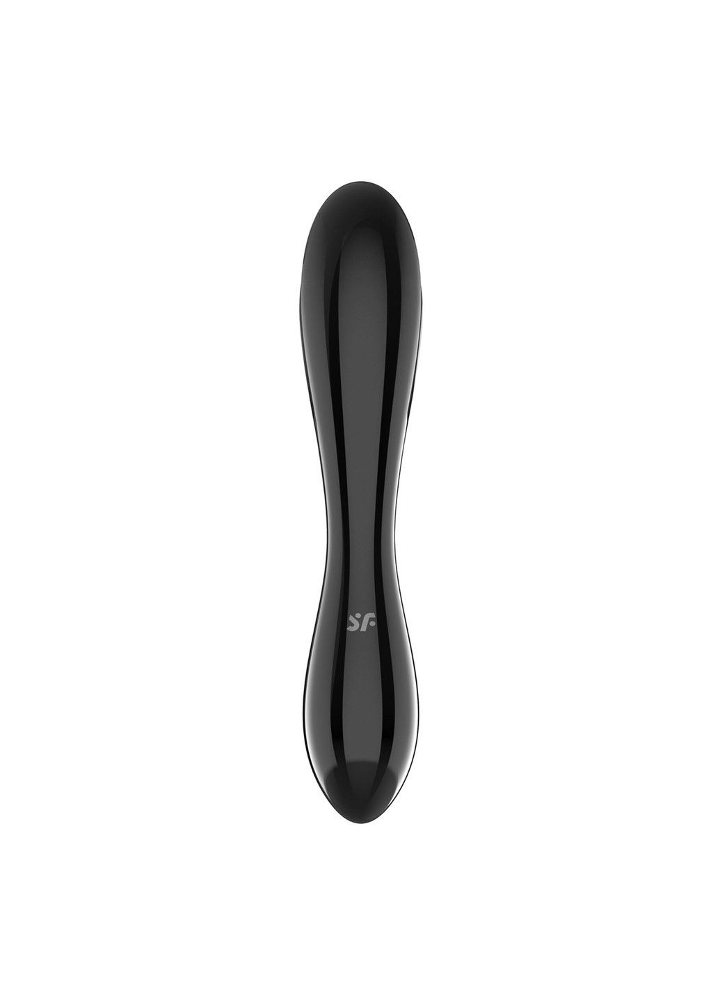 Двусторонний стеклянный дилдо Dazzling Crystal 1 Black, очень прочный, без стоппера Satisfyer (298350222)
