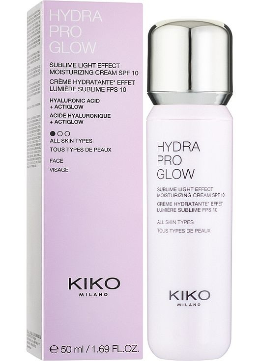 Увлажняющий флюид для лица, придающий сияние Hydra Pro Glow SPF 10 50ml (656591-75558) Kiko Milano (368625480)
