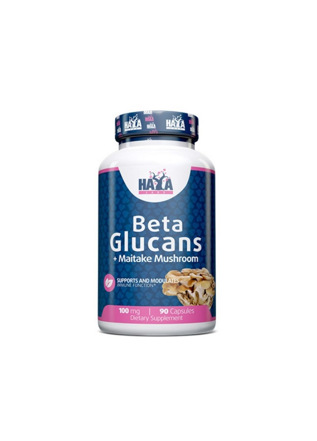 Натуральна добавка Beta Glucans 100 mg, 90 капсул Haya Labs (293480720)