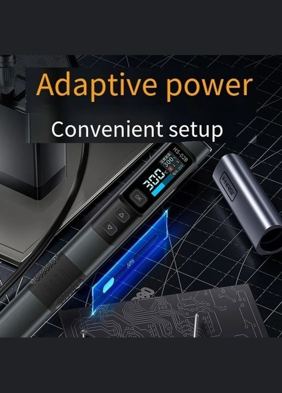 Умный программируемый паяльник USB HS02B с блоком питания Fnirsi (307153139)