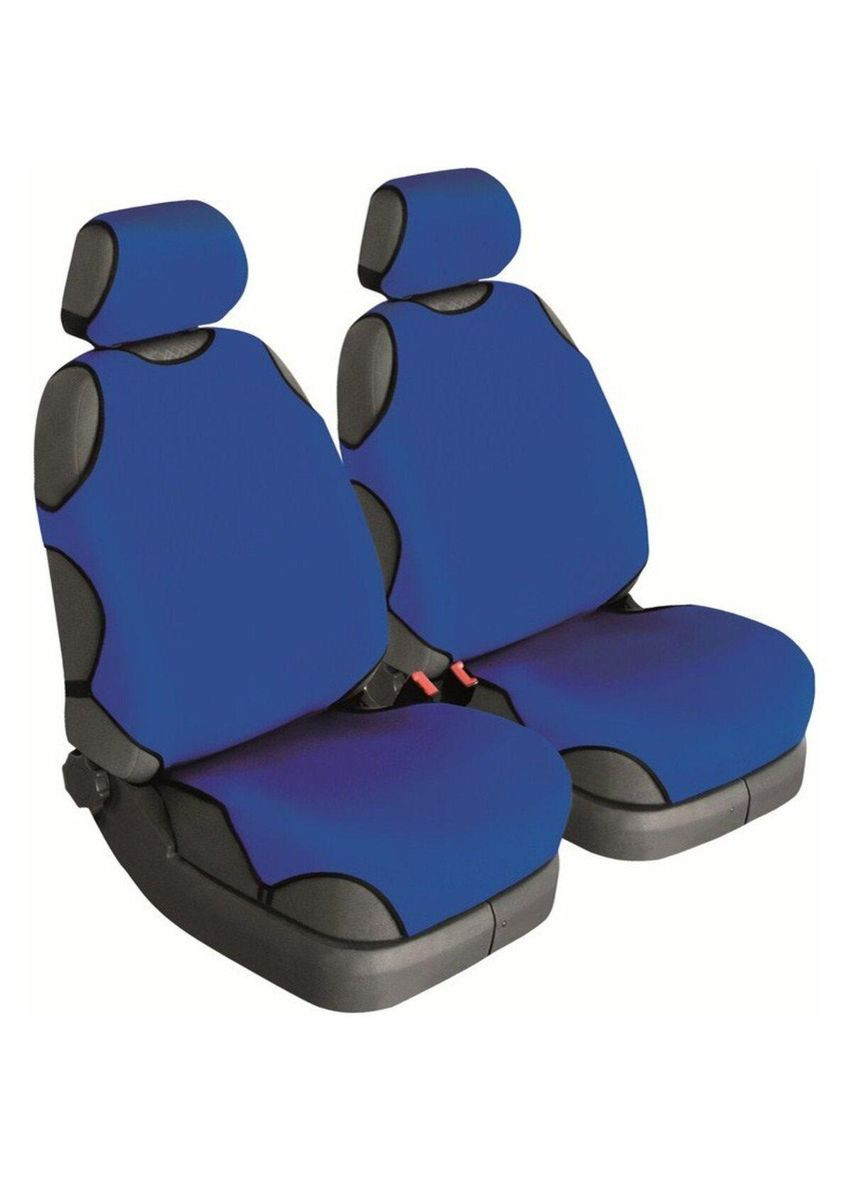 Майки універсал Cotton сині 2 штуки комплект на передні сидіння без підголівників Beltex (282676550)