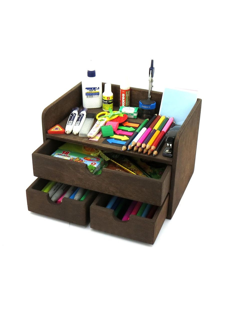 Органайзер настільний з дерева Монро капучино (КНЦ-004609) No Brand (328224969)