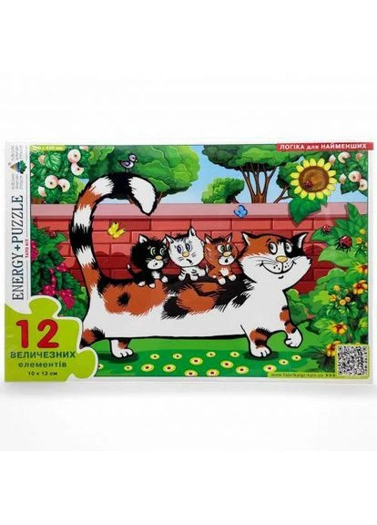 Игра-пазл (Макси) "Папа Кот", 12 элементов (TS01091996263169) Київська фабрика іграшок (373407212)