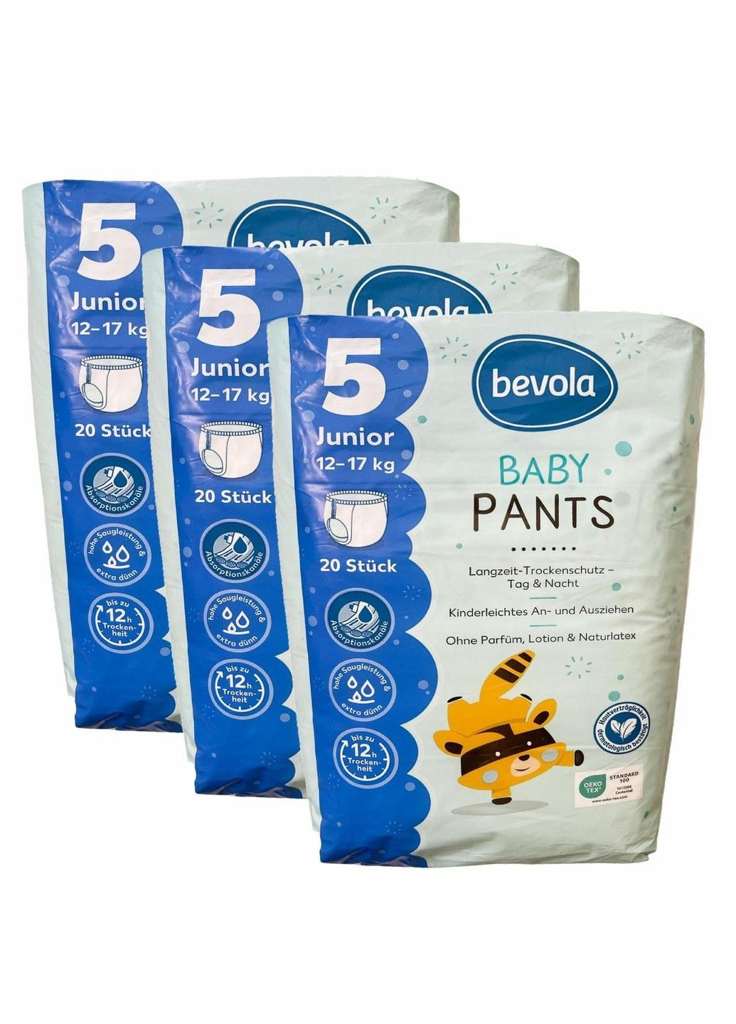 Подгузники-трусики 5 Junior (12-17 кг), 60 шт. Bevola (363330510)