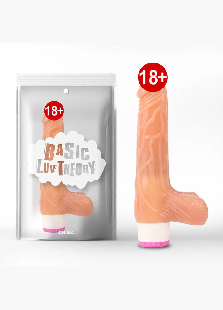 Вибратор с яичками ребристый Flesh Basic Luv Theory Chisa (303906855)