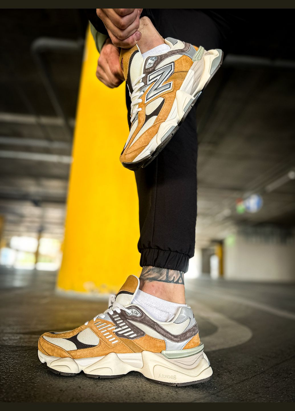 Коричневі всесезон кросівки чоловічі і жіночі new balance 9060 workwear brown | нью беланс 9060 коричневі No Brand