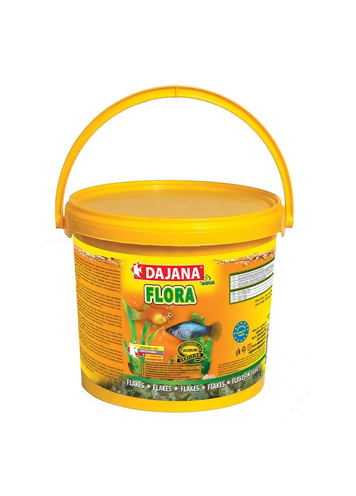 DAJANA FLORA комплексний корм в пластівцях для травоїдних риб зі спіруліною 5л/1кг DP006F(5269) Dajana Pet (296934614)