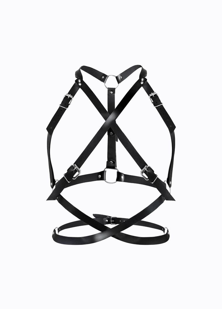 Чорний демісезонний портупея жіноча - agnessa leather harness, чорний l/xxl Art of Sex